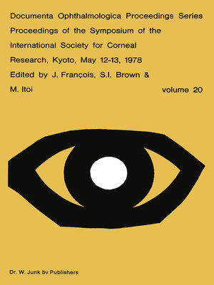 cover image of Proceedings of the Symposium of the International Society for Corneal Research, Kyoto, May 12–13, 1978